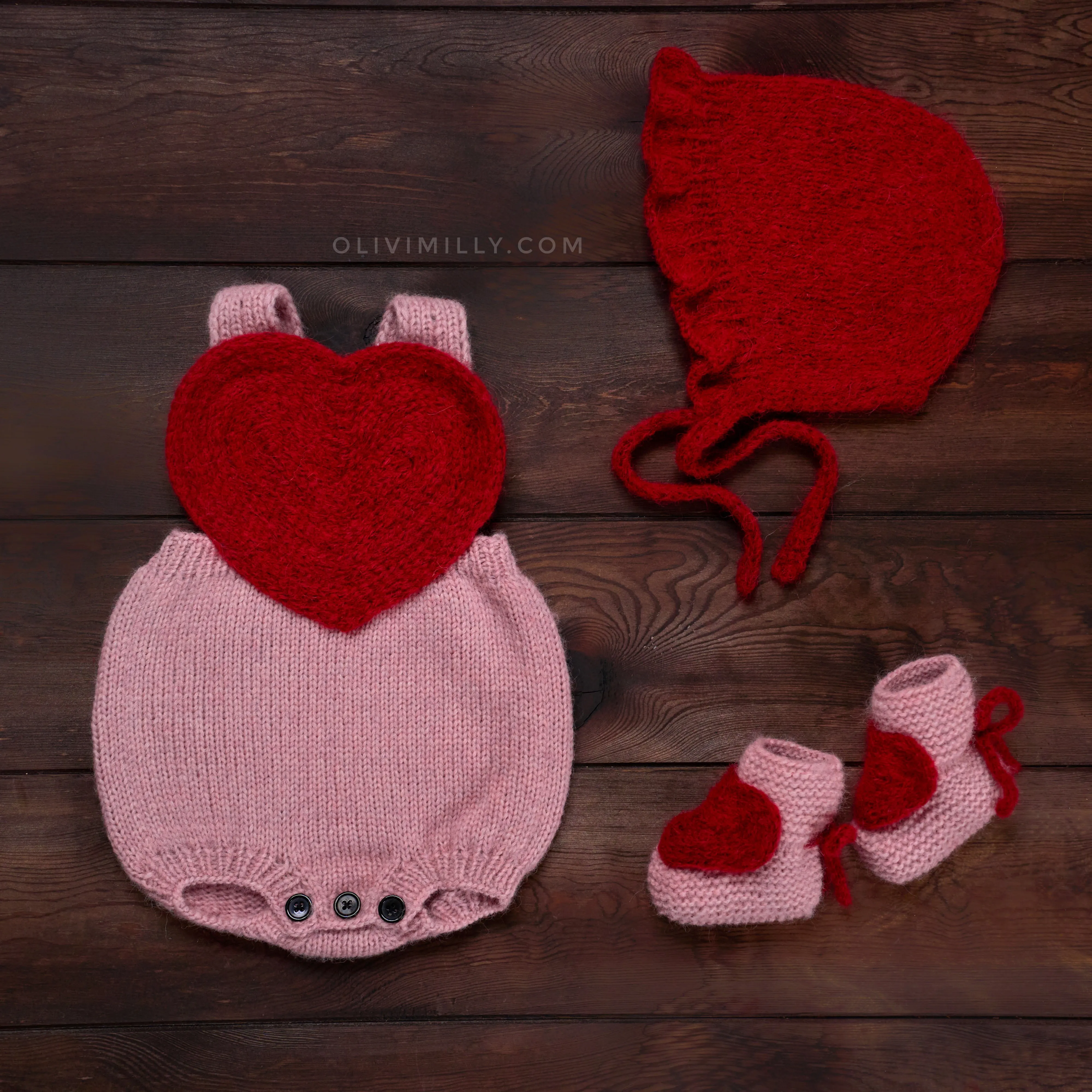 Sweetheart Booties |powder pink|  in stock (3-6m)