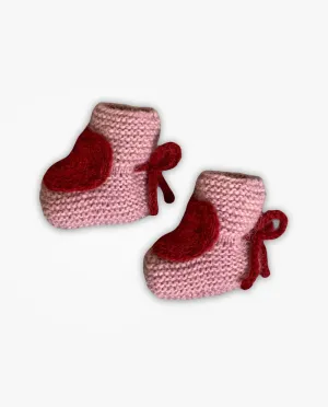 Sweetheart Booties |powder pink|  in stock (3-6m)