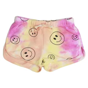 T2LOVE- Runner Short TIE DYE HAPPY FACE