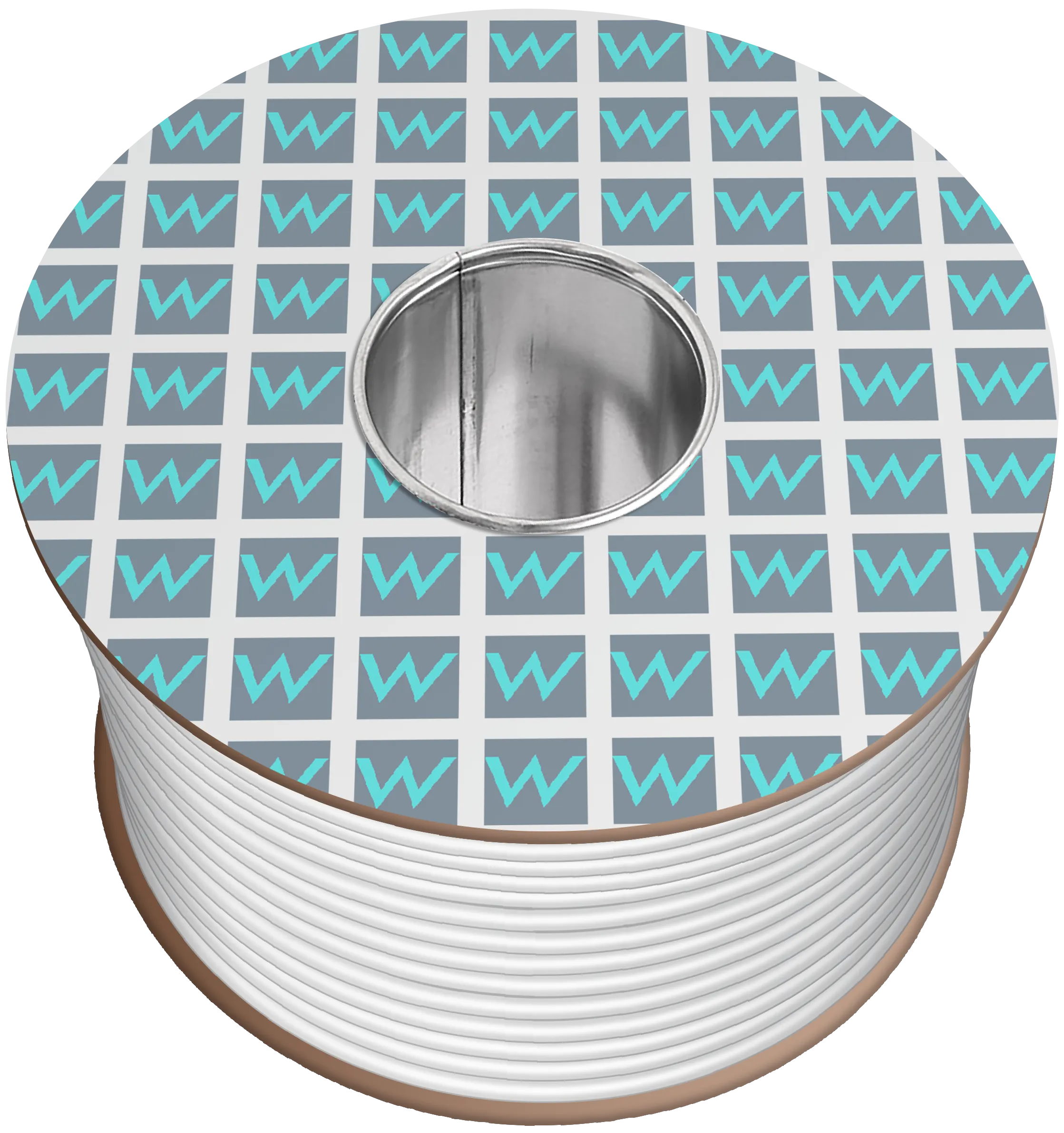 Time 2184Y 4 Core Round Flexible 0.5mm White Cable - 50M