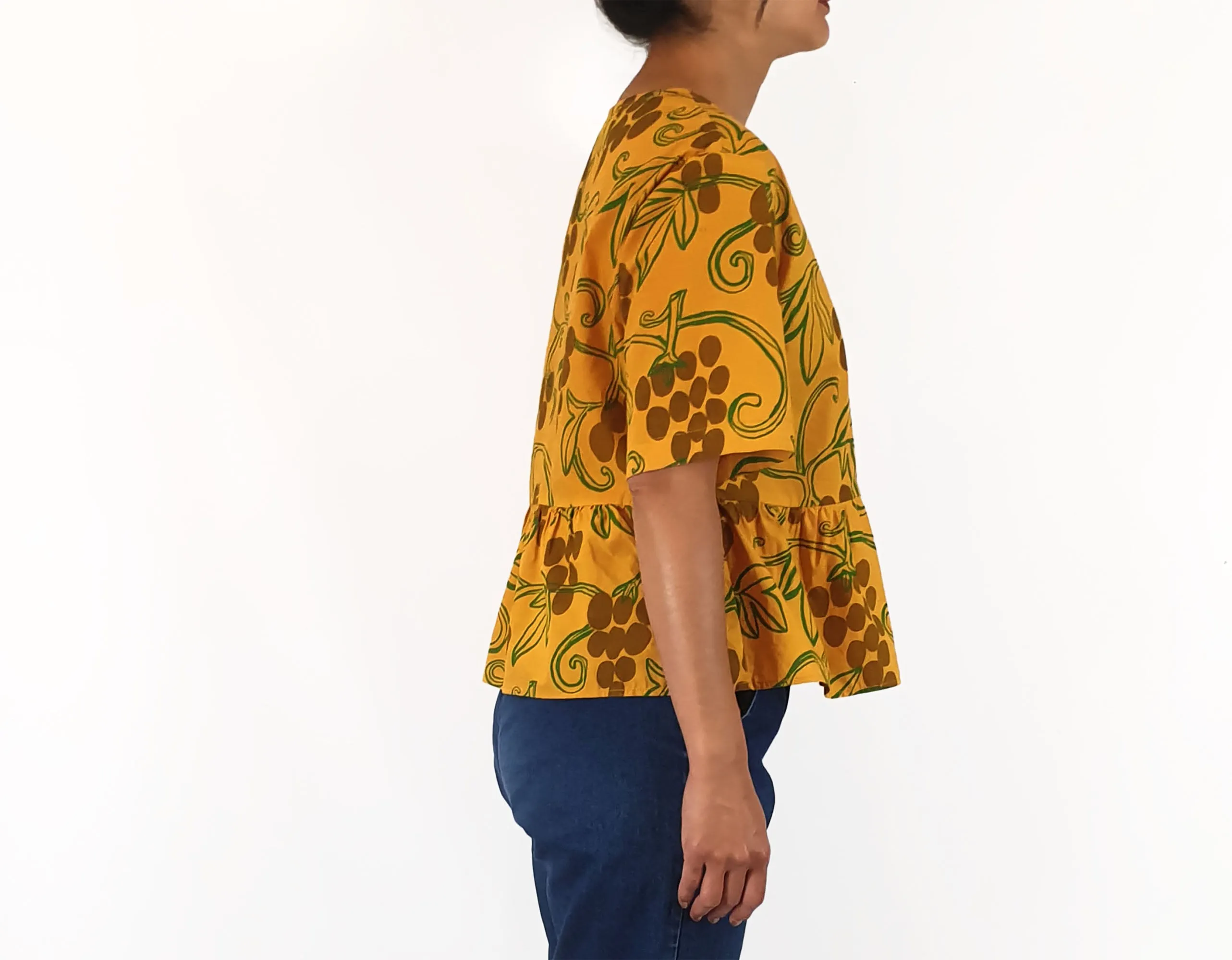 Togetherness Design mustard cotton top size small