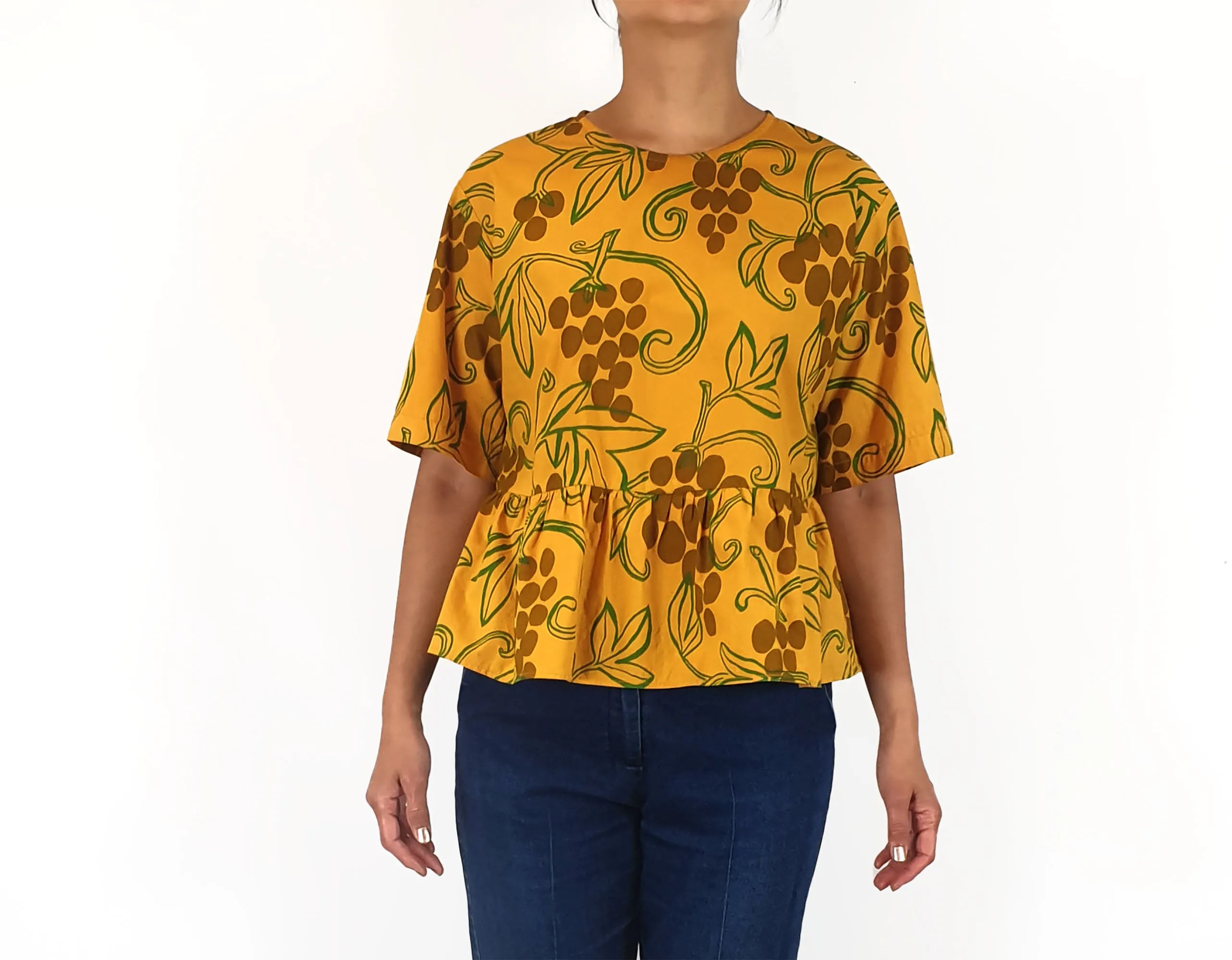 Togetherness Design mustard cotton top size small