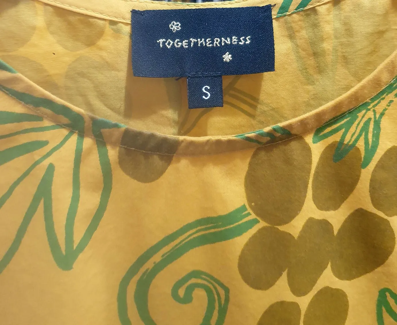 Togetherness Design mustard cotton top size small