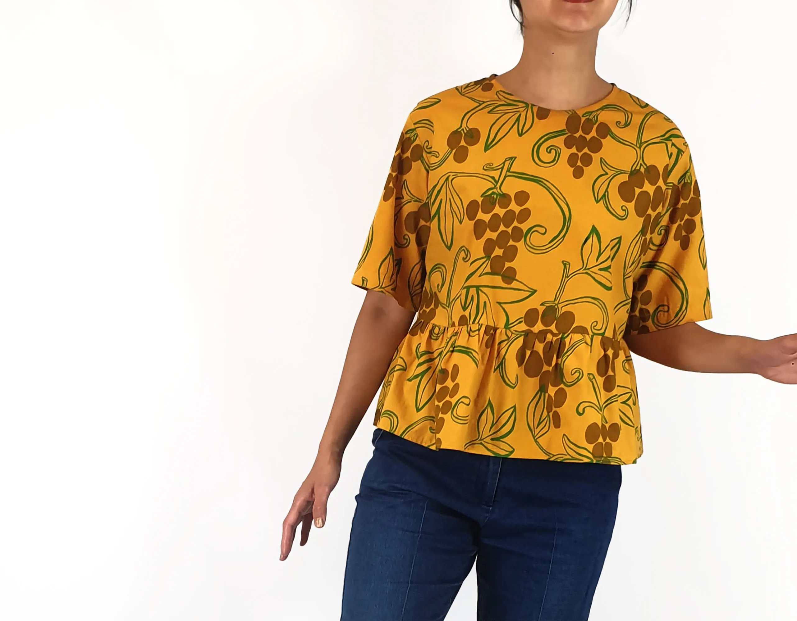 Togetherness Design mustard cotton top size small