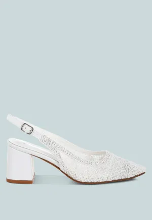 Tolina Woven Design Slingback Sandals
