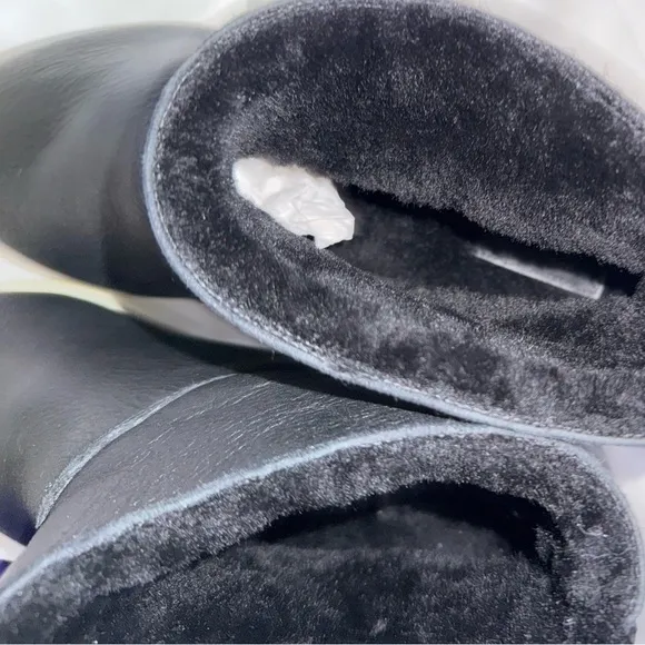 Vince Adora Black Sheep Shearling Leather Booties