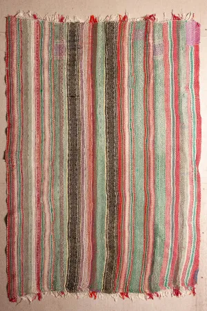 Vintage Dowry Kantha Blanket, #32 - 66"x46"