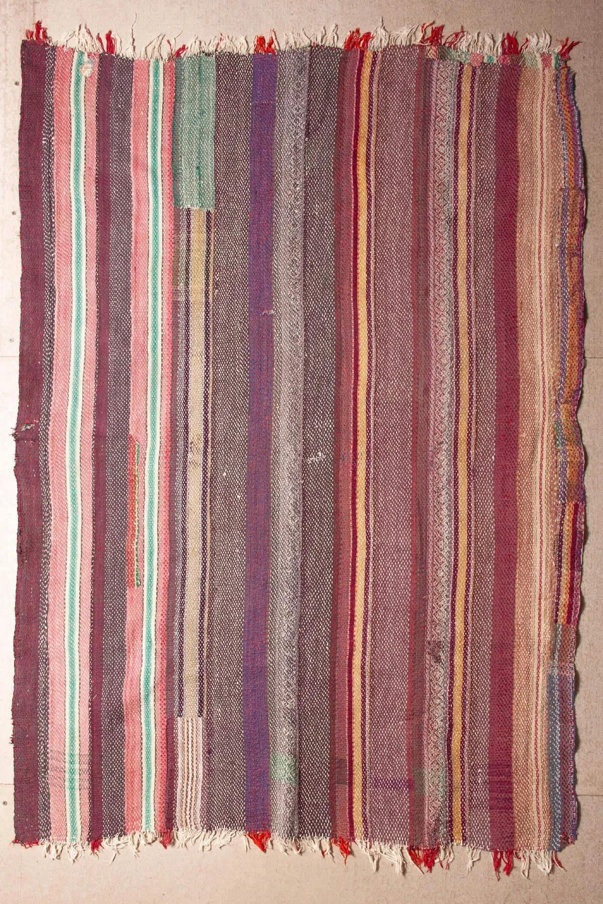 Vintage Dowry Kantha Blanket, #32 - 66"x46"