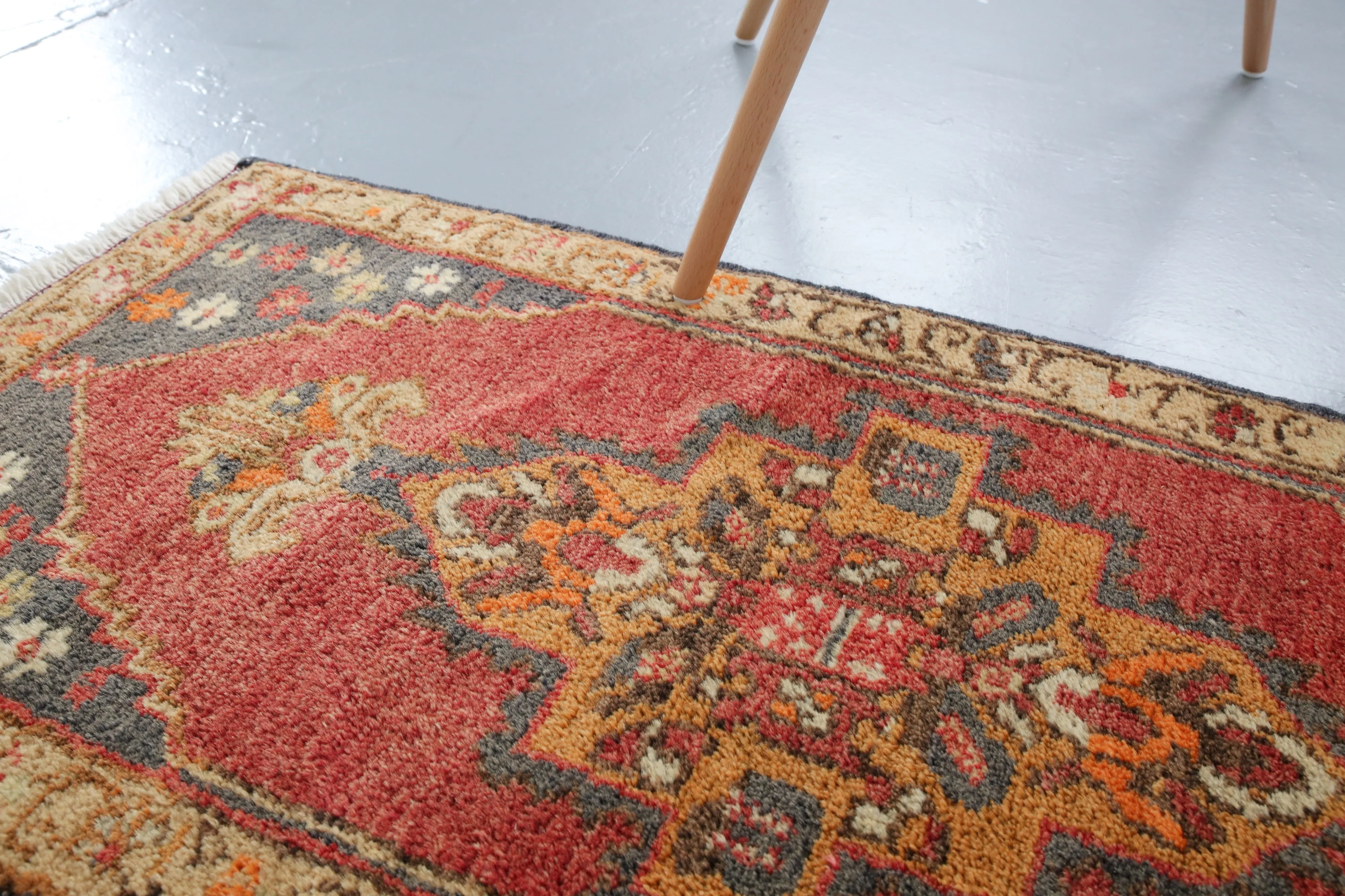 Vintage Mini Turkish Rug 1.8ftx3.5ft