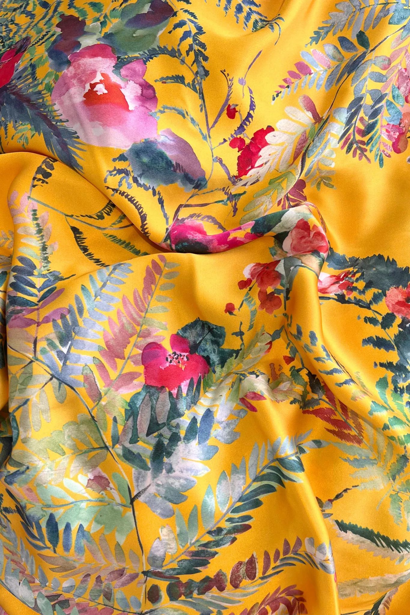 VINU Yellow Floral Lehenga Top
