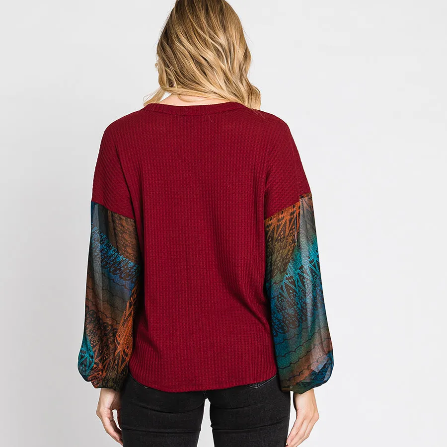 Vivid Button Down Sweater Top