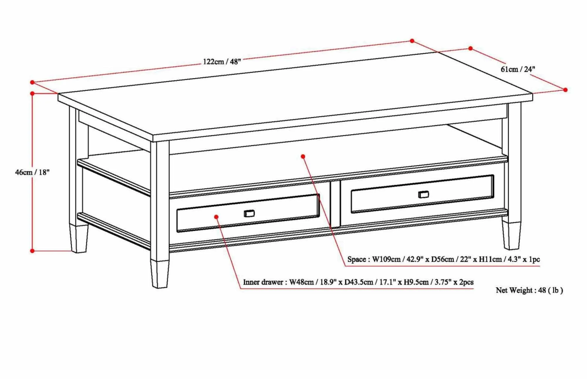 Warm Shaker Coffee Table