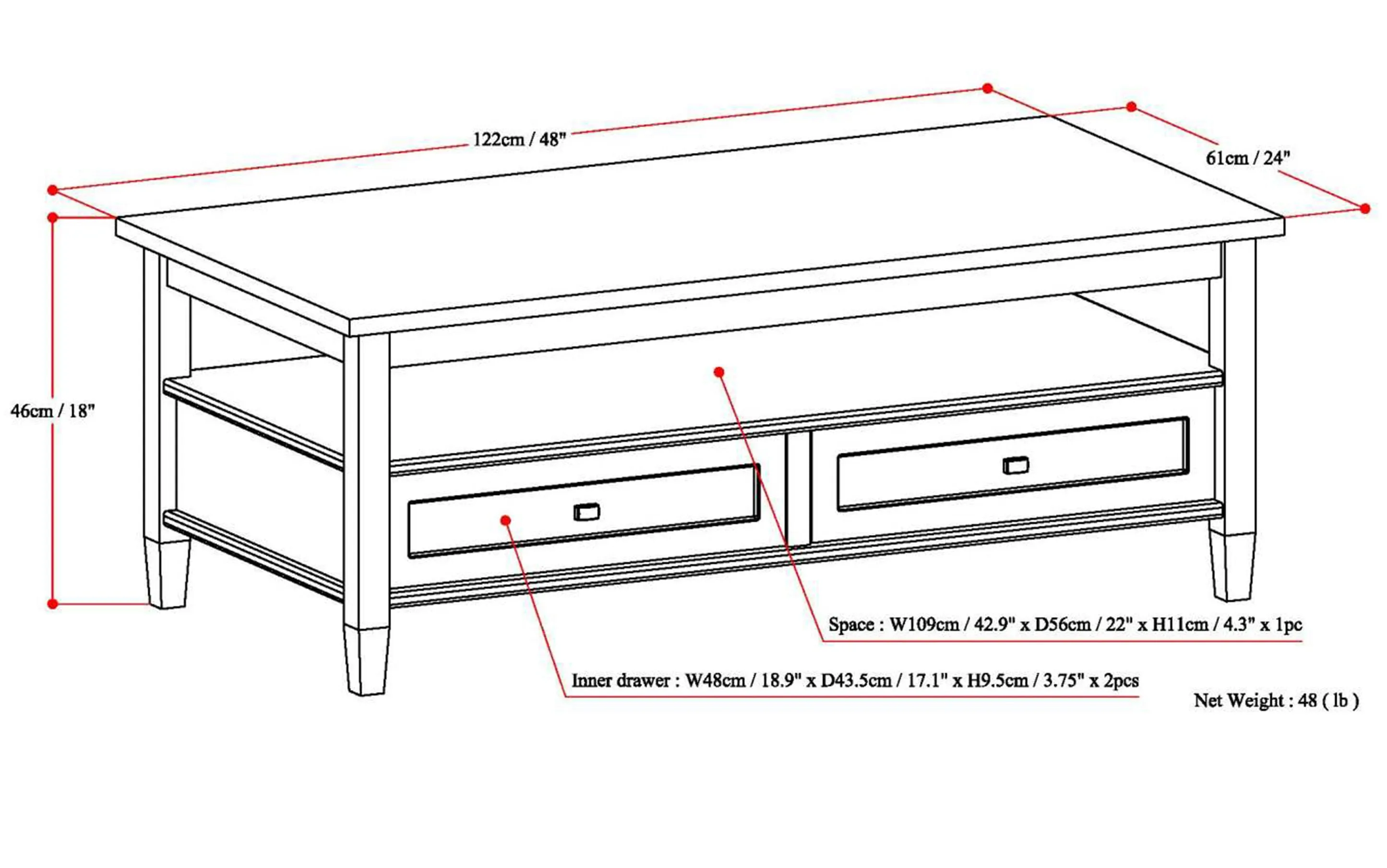 Warm Shaker Coffee Table