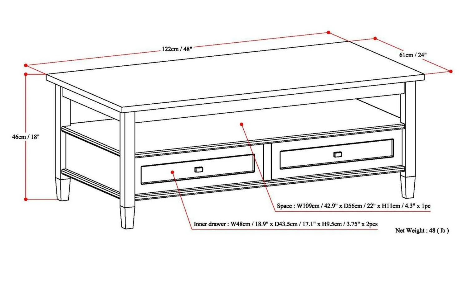 Warm Shaker Coffee Table