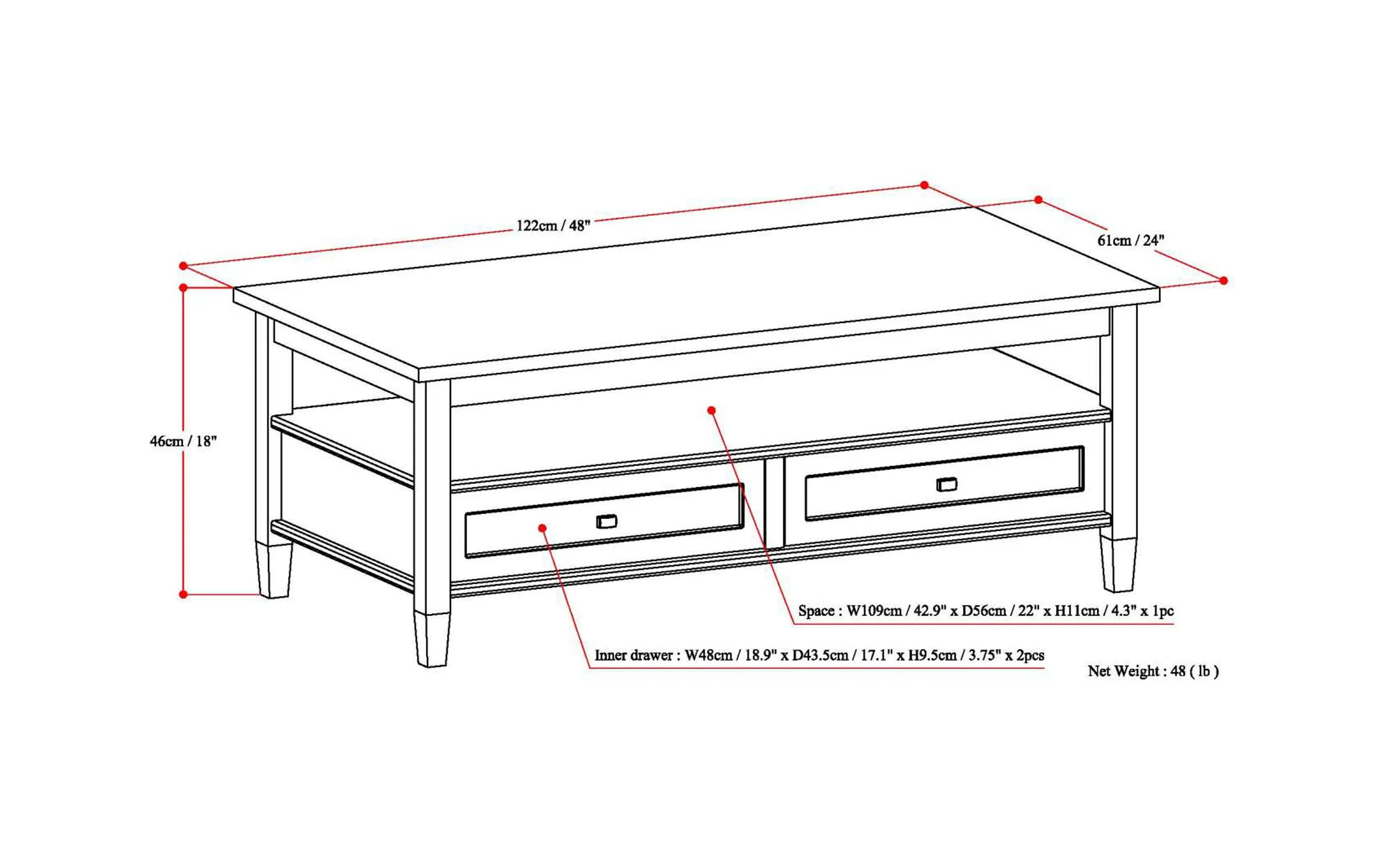Warm Shaker Coffee Table