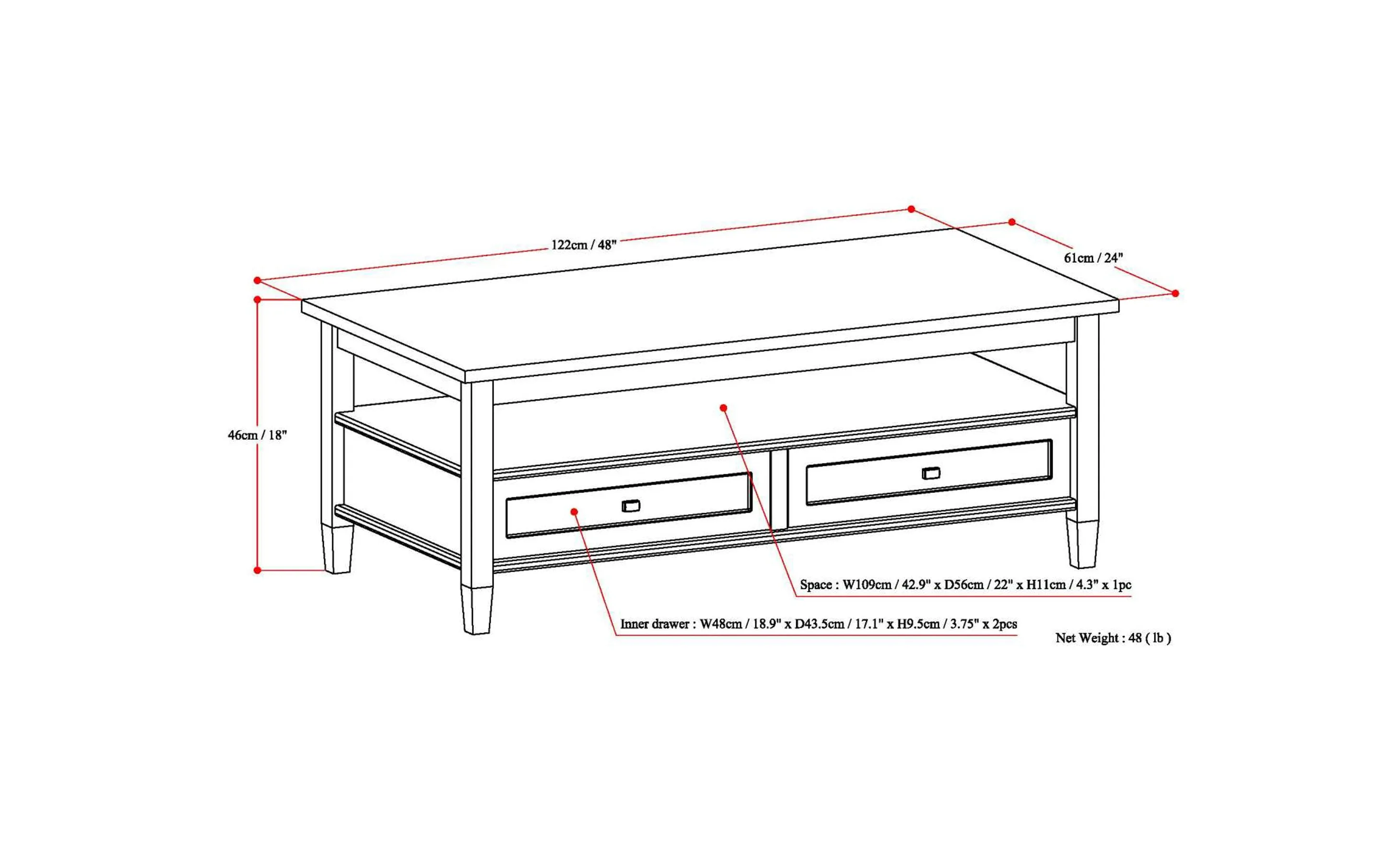 Warm Shaker Coffee Table