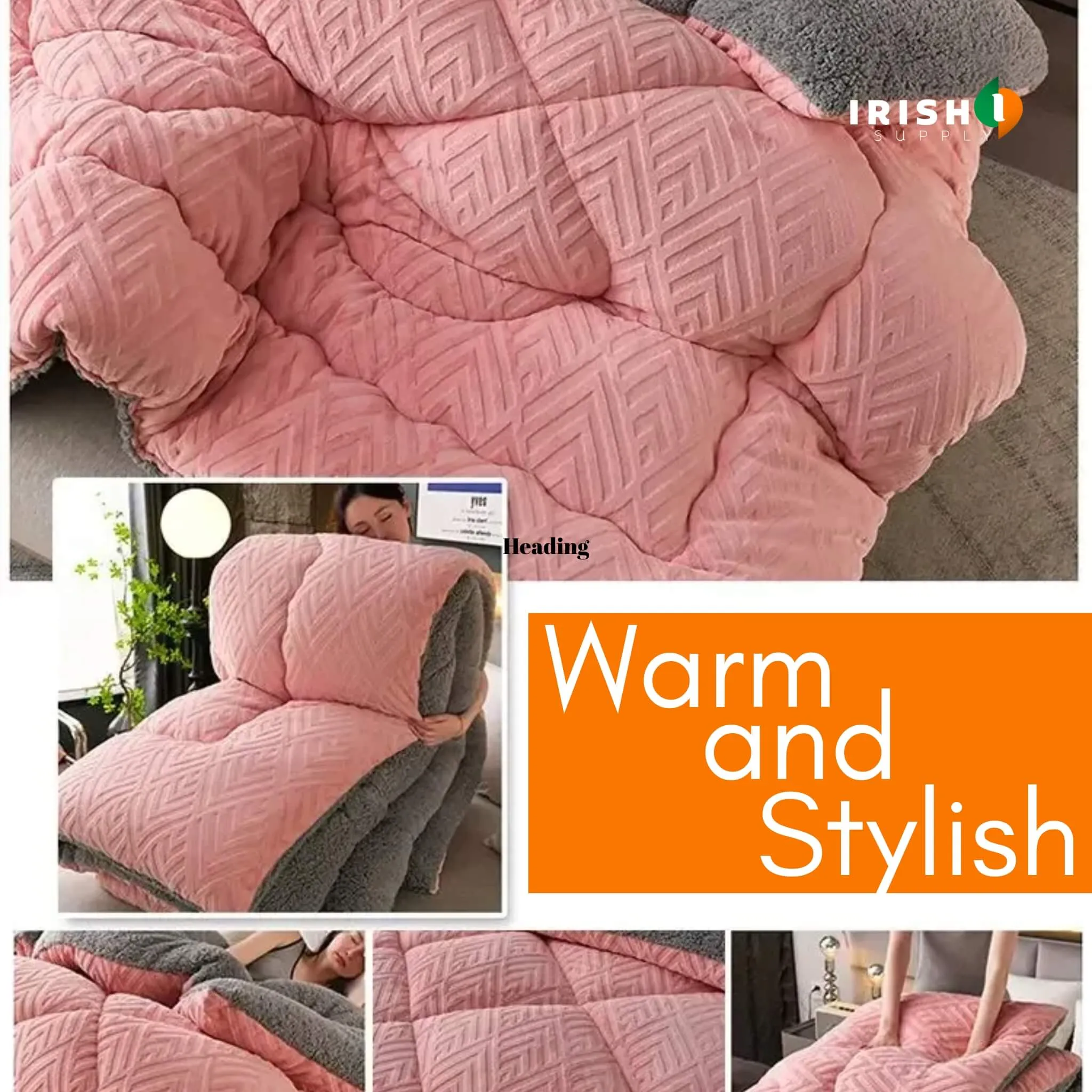 WARMHUG Fluffy Warm Coral Flannel