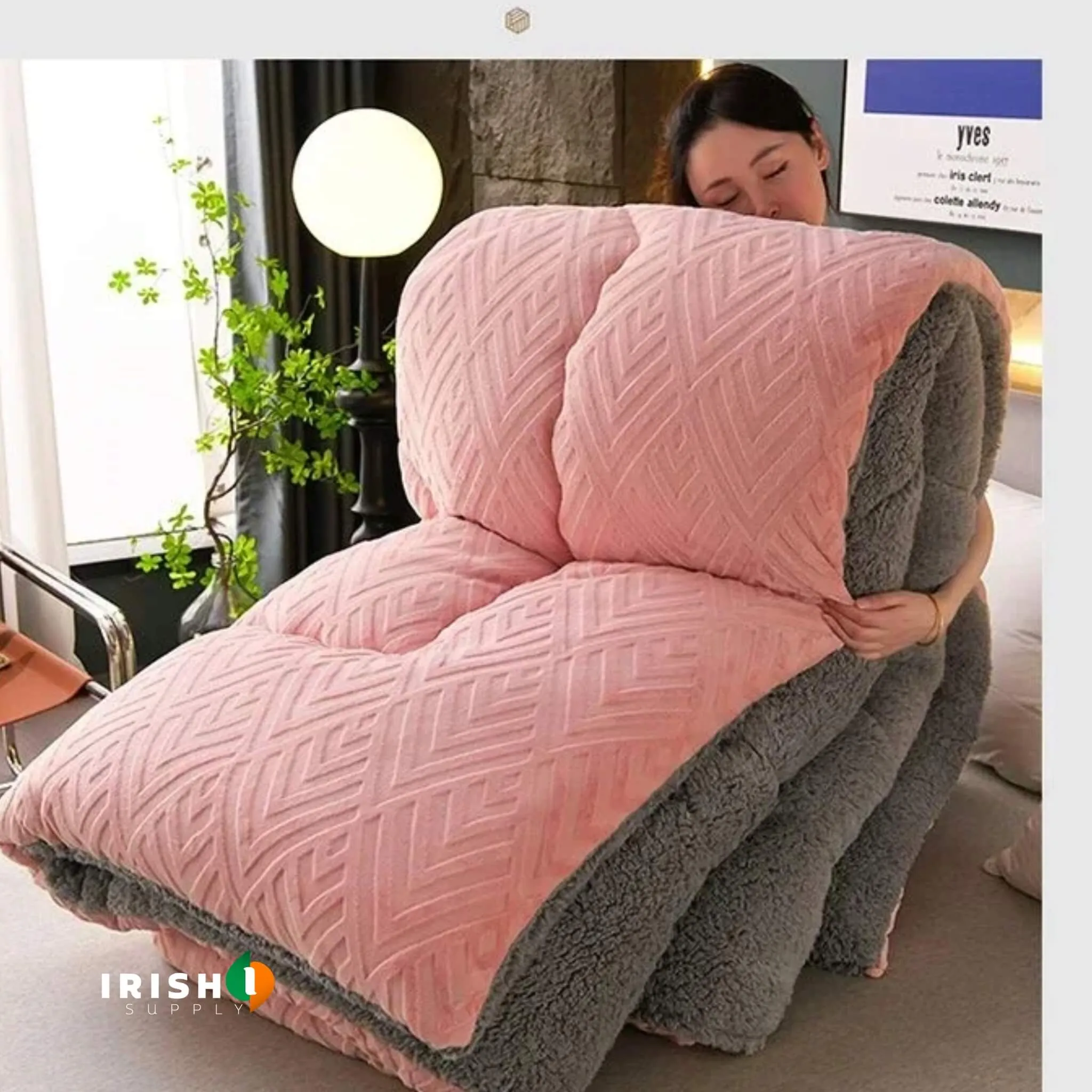 WARMHUG Fluffy Warm Coral Flannel