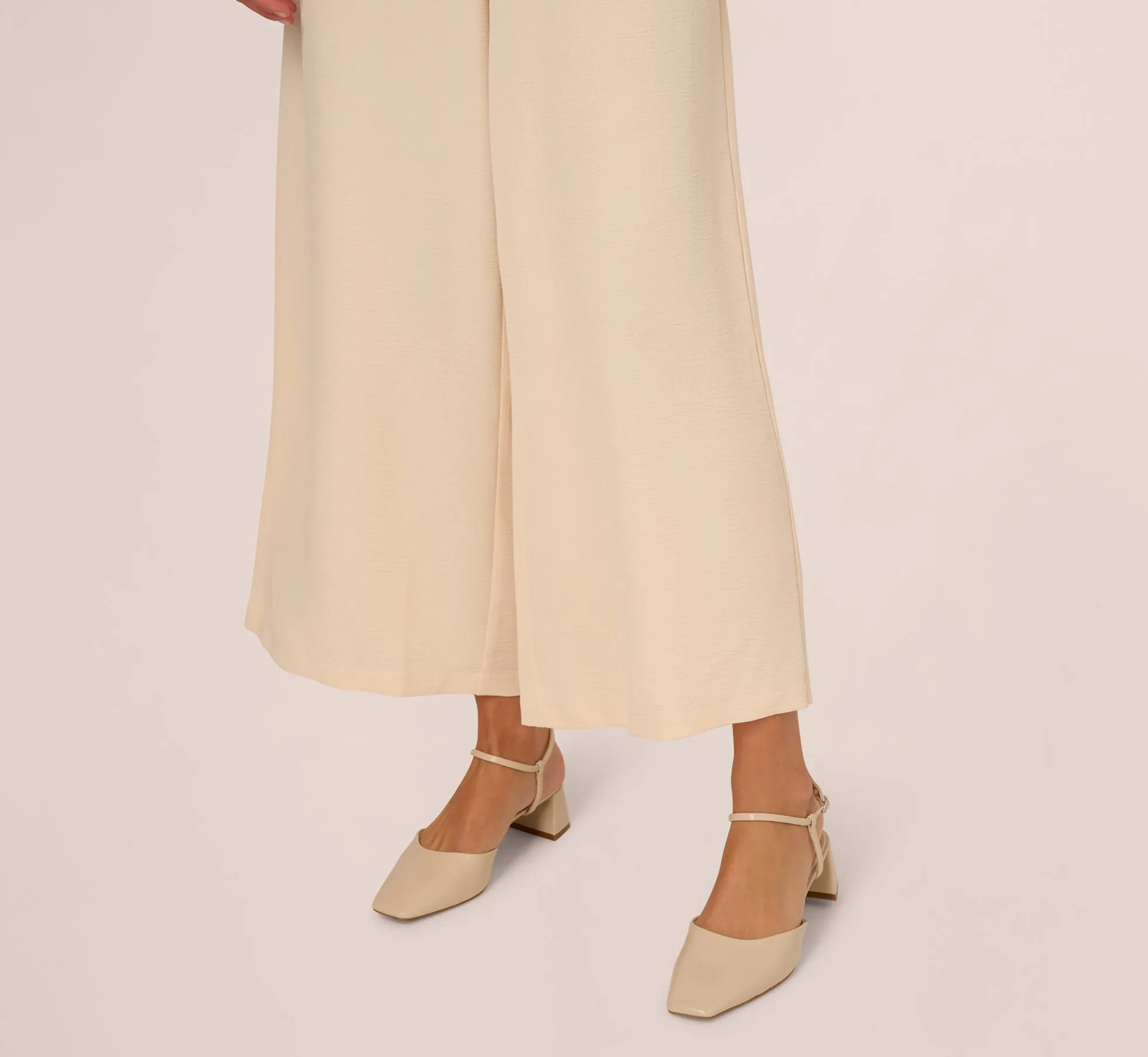 Wide Leg Pull On Airflow Pant In Cannoli Cream