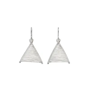 Wishbone Woven Silver Earrings