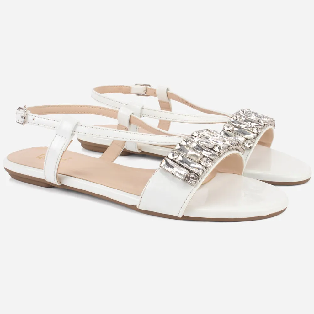 Women "DANTE" Stylish Diamantes Sandals