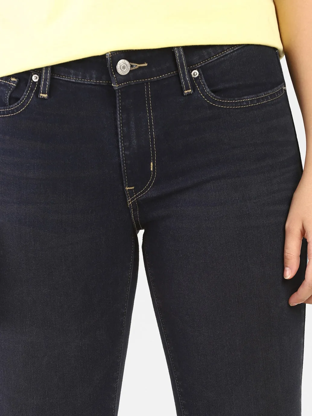 Women's 711 Blue Skinny Fit Mid Rise Jeans