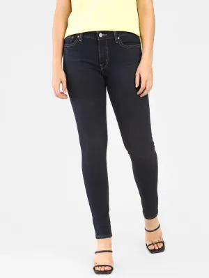 Women's 711 Blue Skinny Fit Mid Rise Jeans