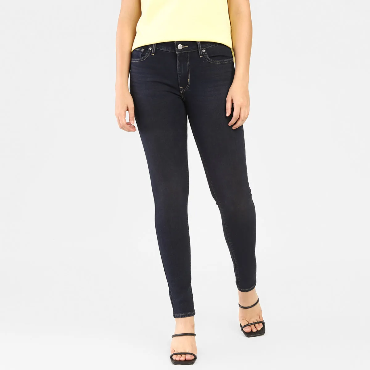 Women's 711 Blue Skinny Fit Mid Rise Jeans
