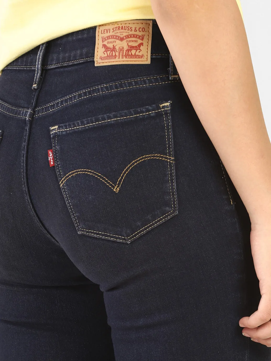 Women's 711 Blue Skinny Fit Mid Rise Jeans