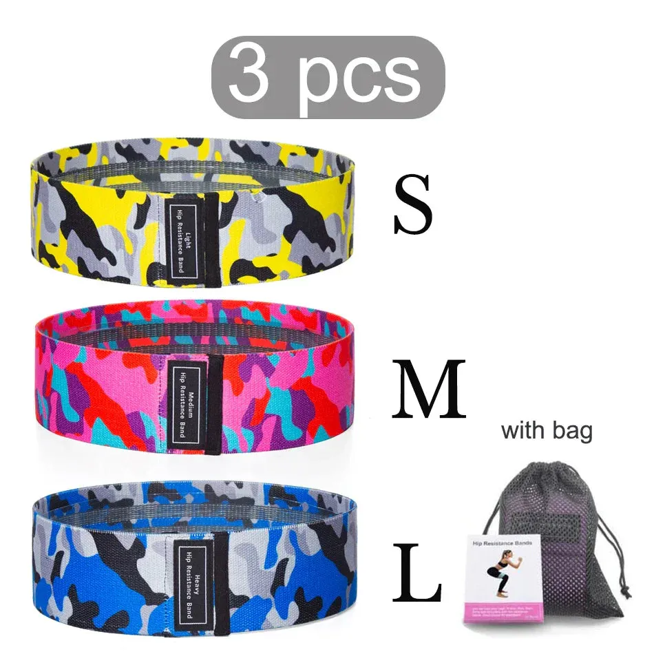 WOSWEIR 1/2/3PCS Elastic Rubber Bands Set for Women Men Fitness Gym Home Resistance Booties Band Hip Circle Expander Workout