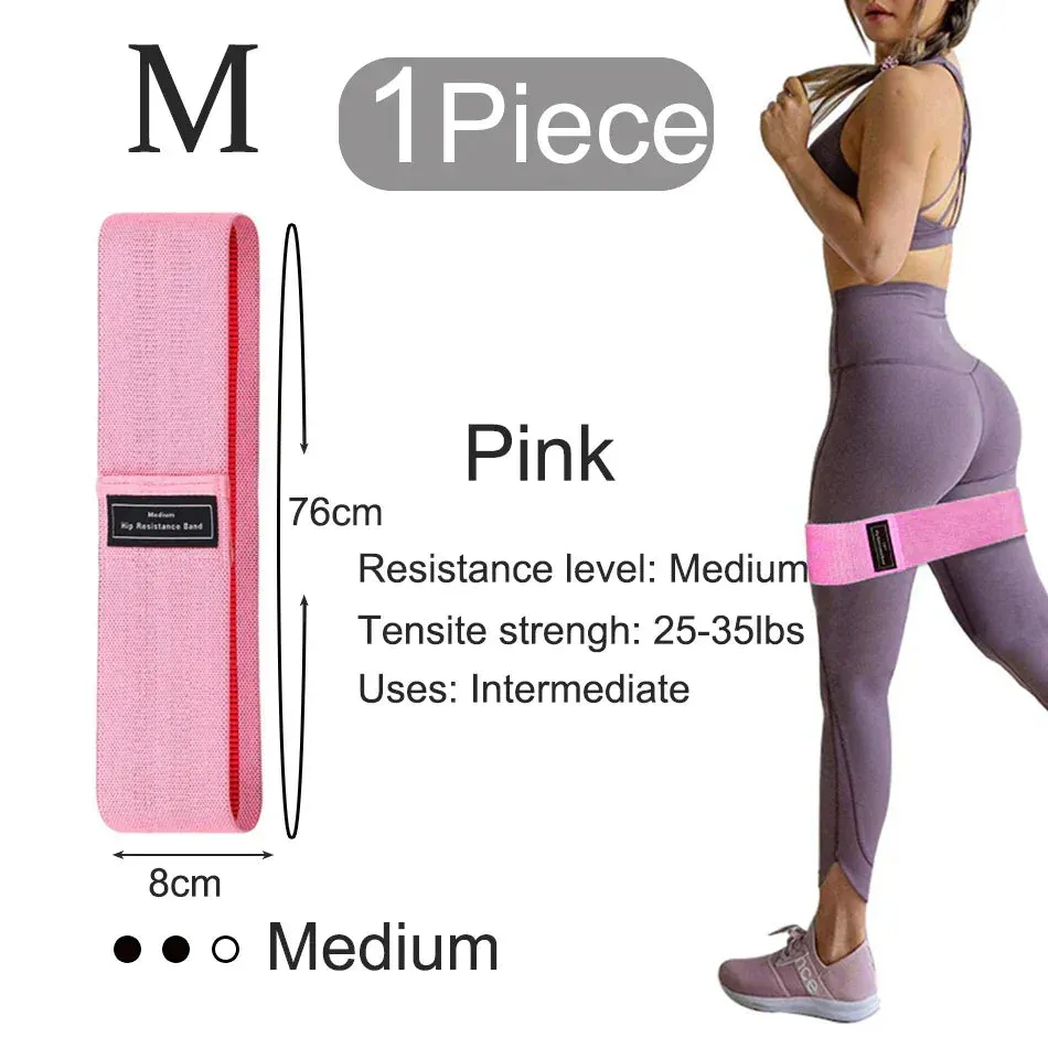 WOSWEIR 1/2/3PCS Elastic Rubber Bands Set for Women Men Fitness Gym Home Resistance Booties Band Hip Circle Expander Workout