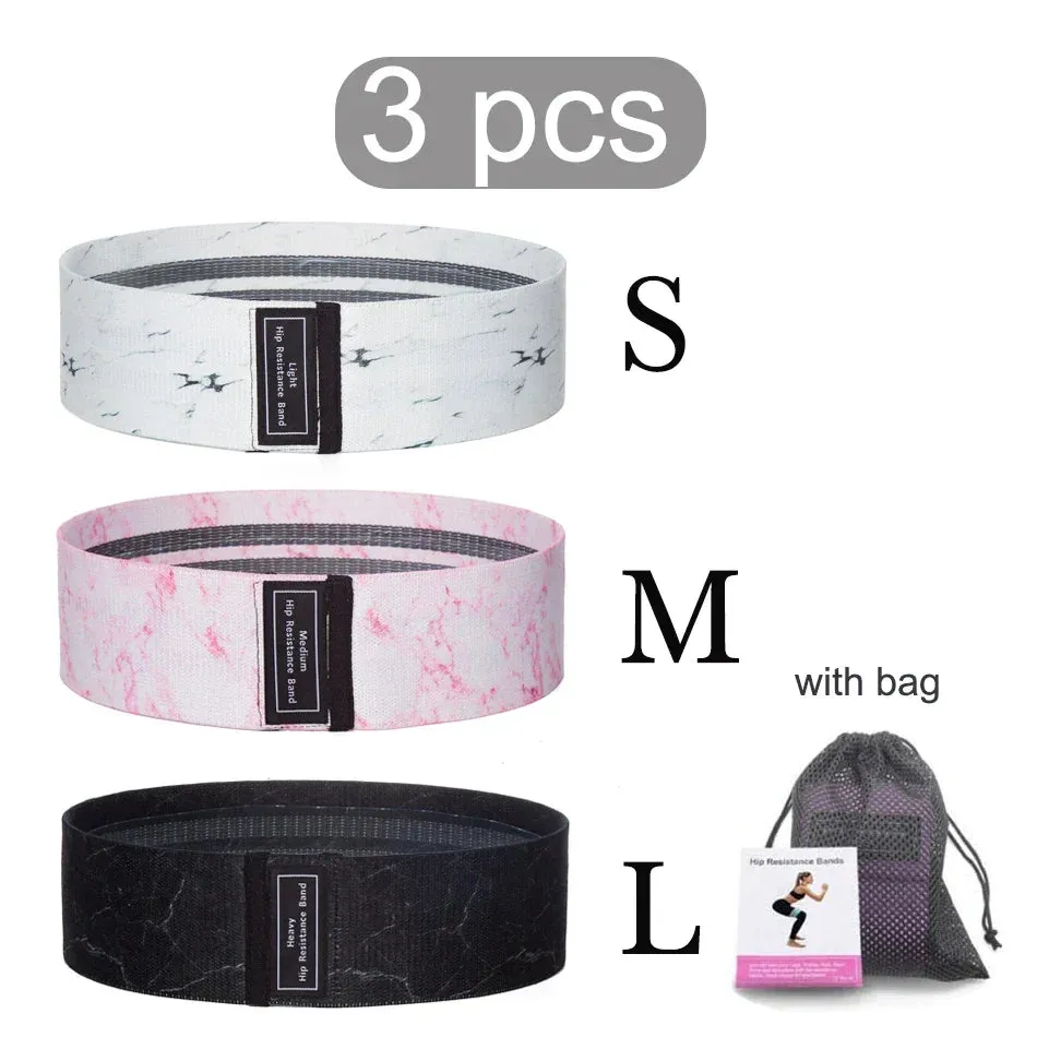 WOSWEIR 1/2/3PCS Elastic Rubber Bands Set for Women Men Fitness Gym Home Resistance Booties Band Hip Circle Expander Workout
