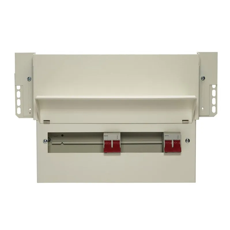Wylex F43NMHIIX12DT 12 Way Dual Tariff Meter Cabinet   2x100A Main Switch, Flexible Configuration